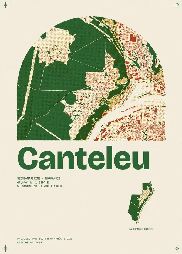 Affiche de Canteleu, calculée par 123-fr d'après l'IGN