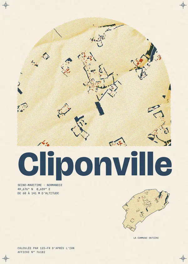 Affiche de Cliponville, calculée par 123-fr d'après l'IGN