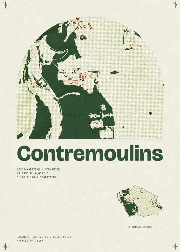 Affiche de Contremoulins, calculée par 123-fr d'après l'IGN