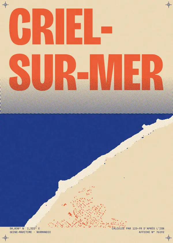 Affiche de Criel-sur-Mer, calculée par 123-fr d'après l'IGN