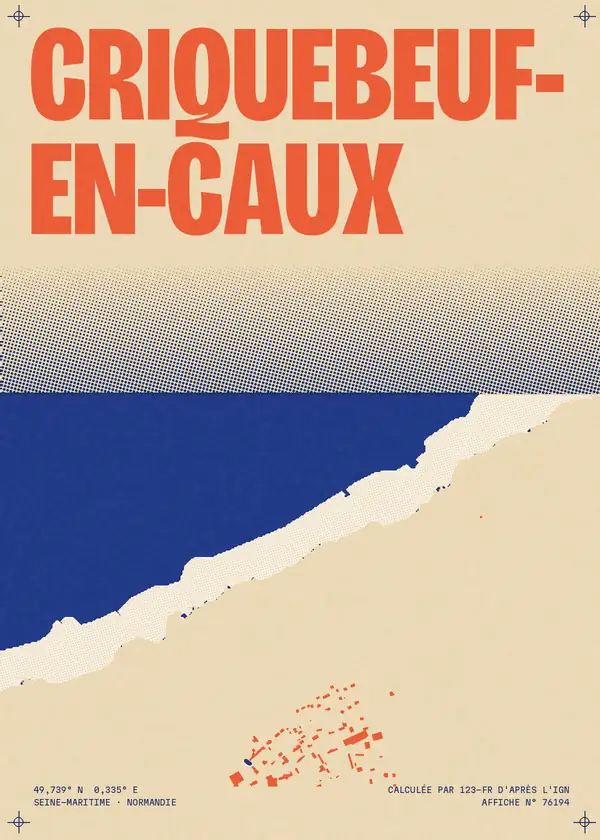 Affiche de Criquebeuf-en-Caux, calculée par 123-fr d'après l'IGN