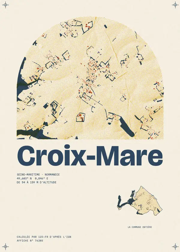 Affiche de Croix-Mare, calculée par 123-fr d'après l'IGN