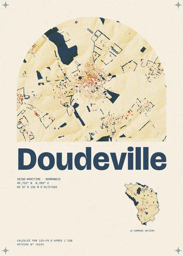 Affiche de Doudeville, calculée par 123-fr d'après l'IGN