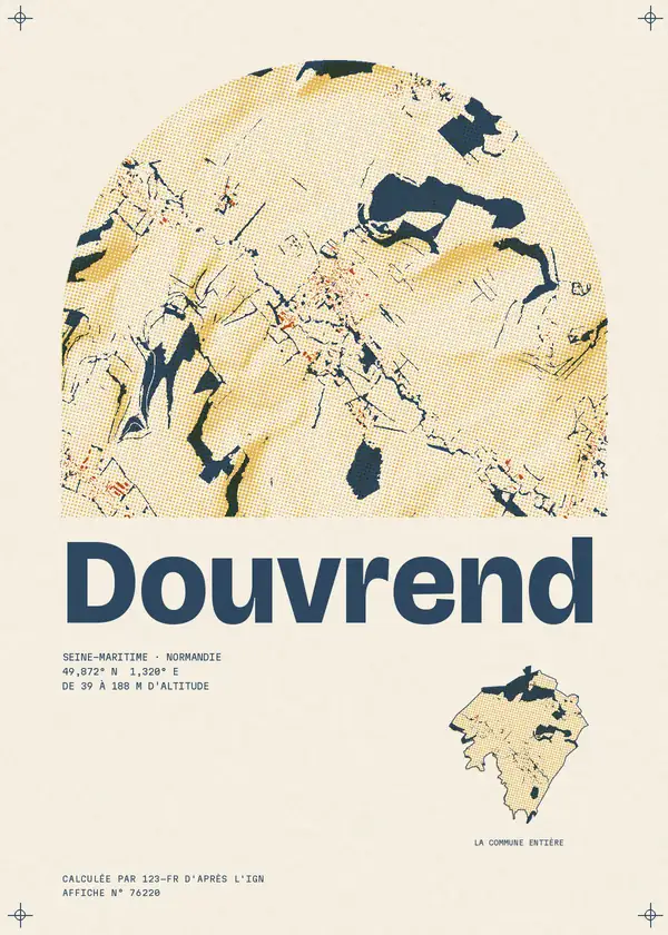 Affiche de Douvrend, calculée par 123-fr d'après l'IGN