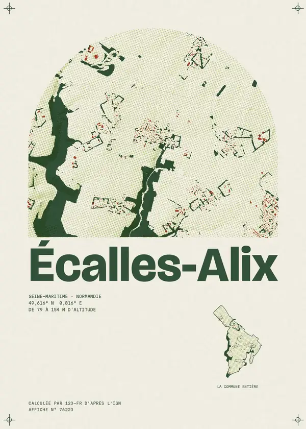 Affiche de Écalles-Alix, calculée par 123-fr d'après l'IGN