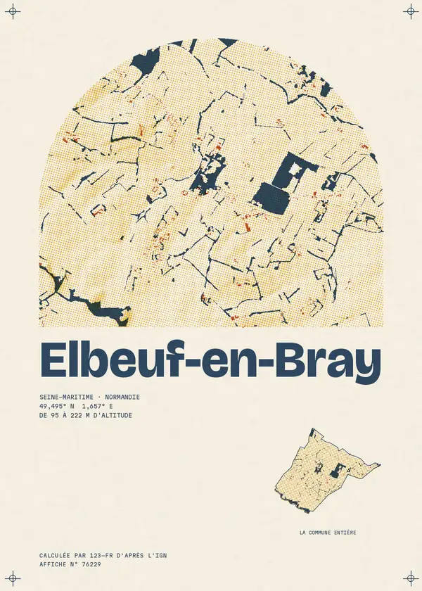 Affiche de Elbeuf-en-Bray, calculée par 123-fr d'après l'IGN
