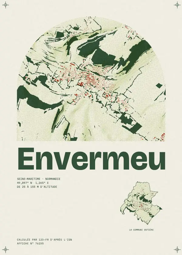 Affiche de Envermeu, calculée par 123-fr d'après l'IGN