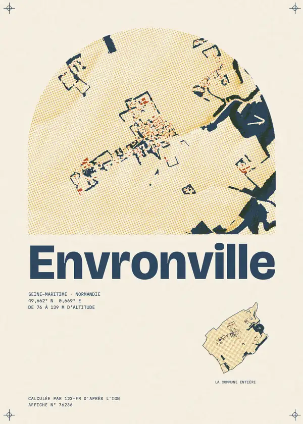 Affiche de Envronville, calculée par 123-fr d'après l'IGN