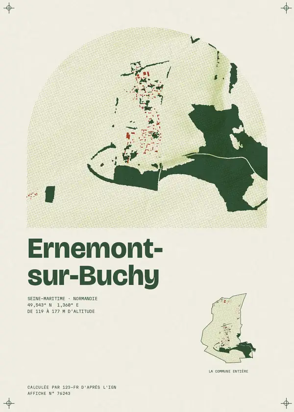 Affiche de Ernemont-sur-Buchy, calculée par 123-fr d'après l'IGN