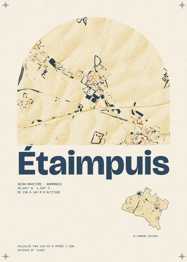 Affiche de Étaimpuis, calculée par 123-fr d'après l'IGN