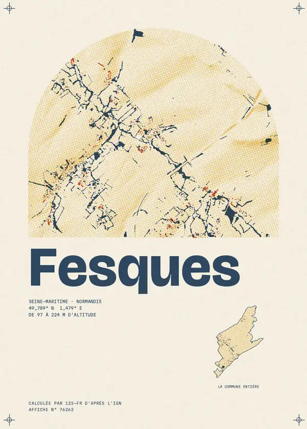 Affiche de Fesques, calculée par 123-fr d'après l'IGN