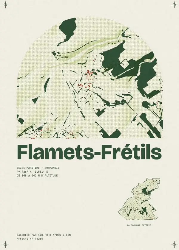 Affiche de Flamets-Frétils, calculée par 123-fr d'après l'IGN