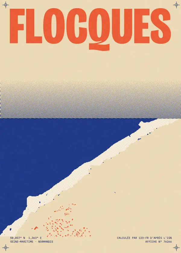 Affiche de Flocques, calculée par 123-fr d'après l'IGN