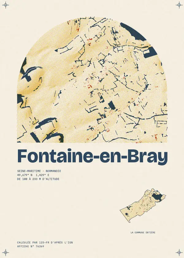 Affiche de Fontaine-en-Bray, calculée par 123-fr d'après l'IGN