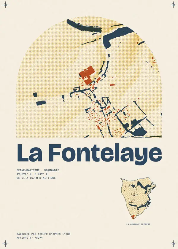 Affiche de La Fontelaye, calculée par 123-fr d'après l'IGN