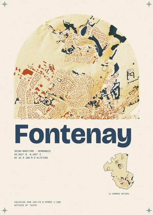 Affiche de Fontenay, calculée par 123-fr d'après l'IGN