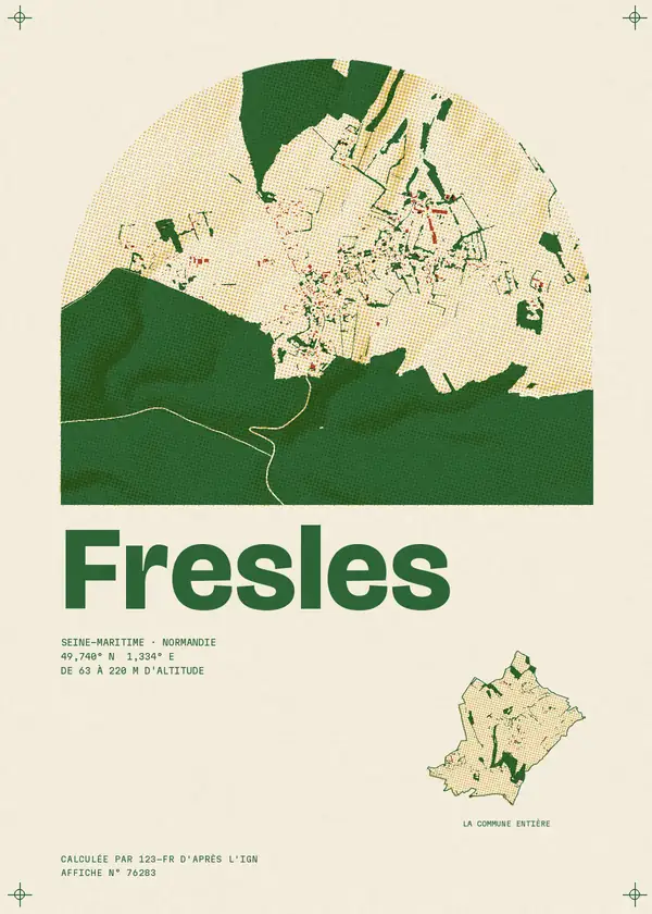 Affiche de Fresles, calculée par 123-fr d'après l'IGN