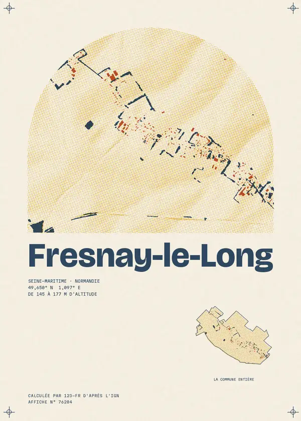 Affiche de Fresnay-le-Long, calculée par 123-fr d'après l'IGN