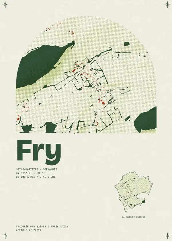 Affiche de Fry, calculée par 123-fr d'après l'IGN