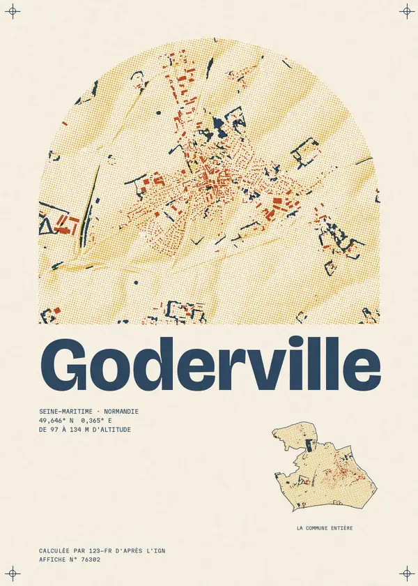 Affiche de Goderville, calculée par 123-fr d'après l'IGN