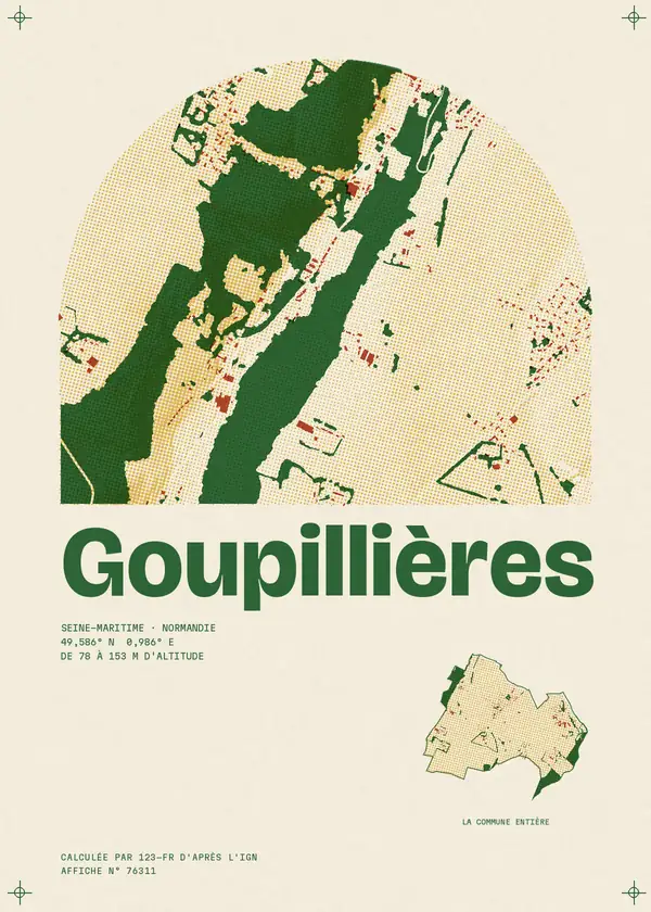 Affiche de Goupillières, calculée par 123-fr d'après l'IGN