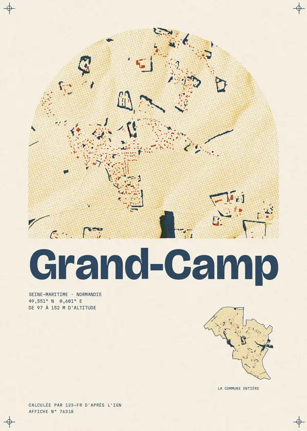 Affiche de Grand-Camp, calculée par 123-fr d'après l'IGN