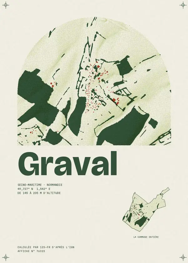 Affiche de Graval, calculée par 123-fr d'après l'IGN
