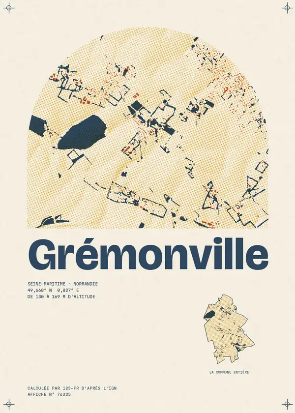 Affiche de Grémonville, calculée par 123-fr d'après l'IGN