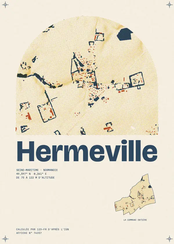 Affiche de Hermeville, calculée par 123-fr d'après l'IGN