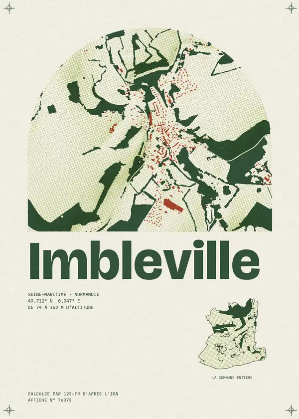 Affiche de Imbleville, calculée par 123-fr d'après l'IGN