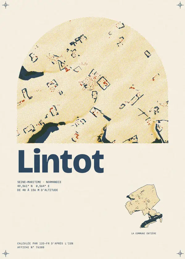 Affiche de Lintot, calculée par 123-fr d'après l'IGN