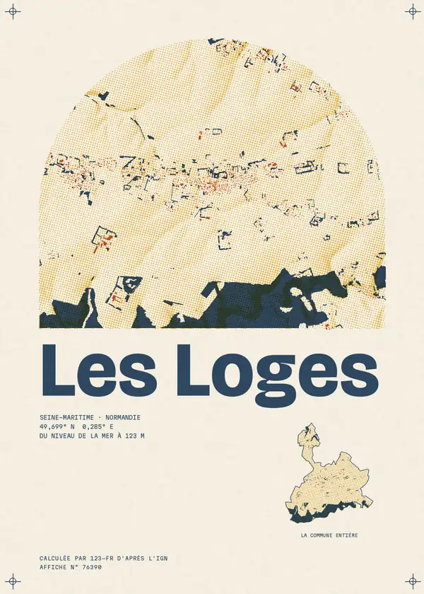 Affiche de Les Loges, calculée par 123-fr d'après l'IGN