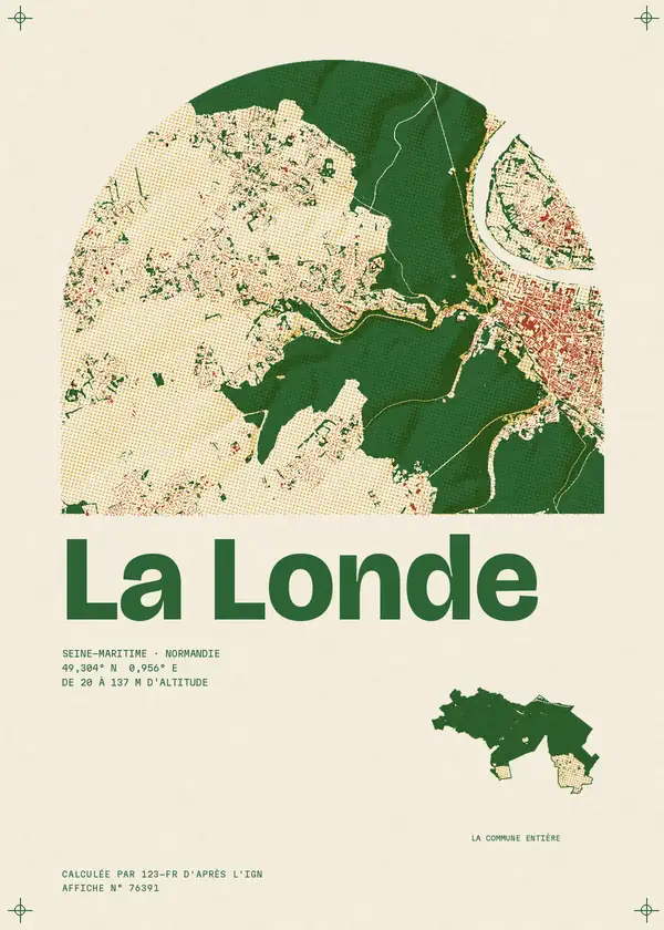 Affiche de La Londe, calculée par 123-fr d'après l'IGN