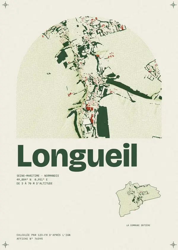 Affiche de Longueil, calculée par 123-fr d'après l'IGN