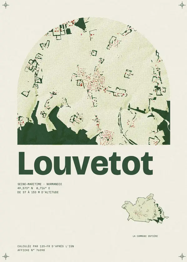Affiche de Louvetot, calculée par 123-fr d'après l'IGN