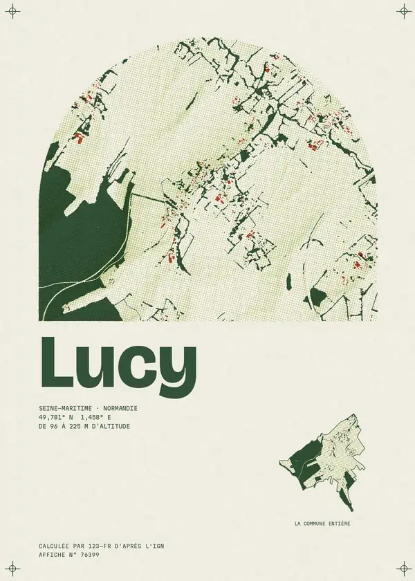 Affiche de Lucy, calculée par 123-fr d'après l'IGN