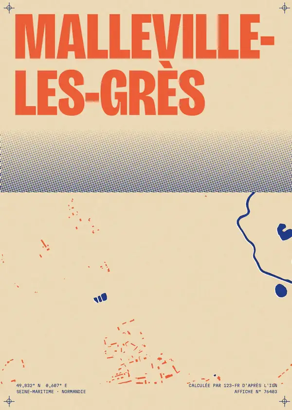 Affiche de Malleville-les-Grès, calculée par 123-fr d'après l'IGN