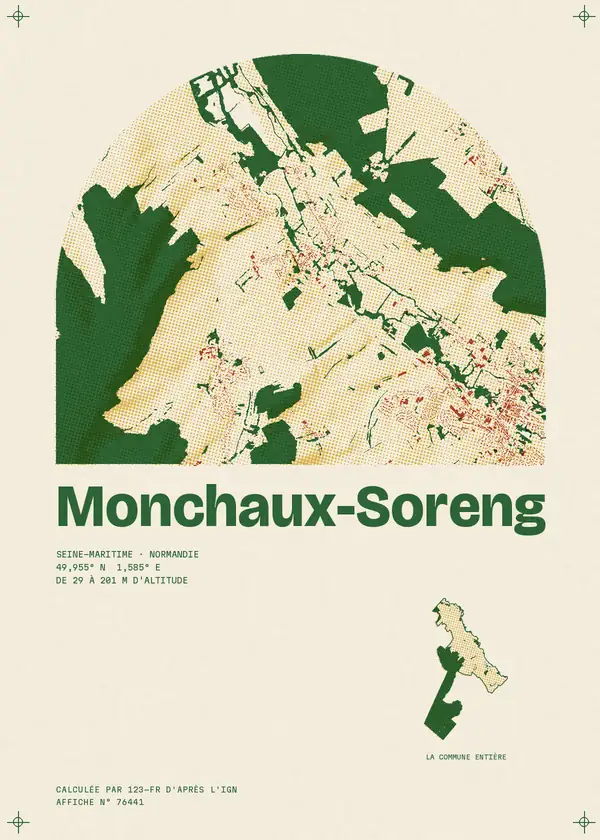 Affiche de Monchaux-Soreng, calculée par 123-fr d'après l'IGN