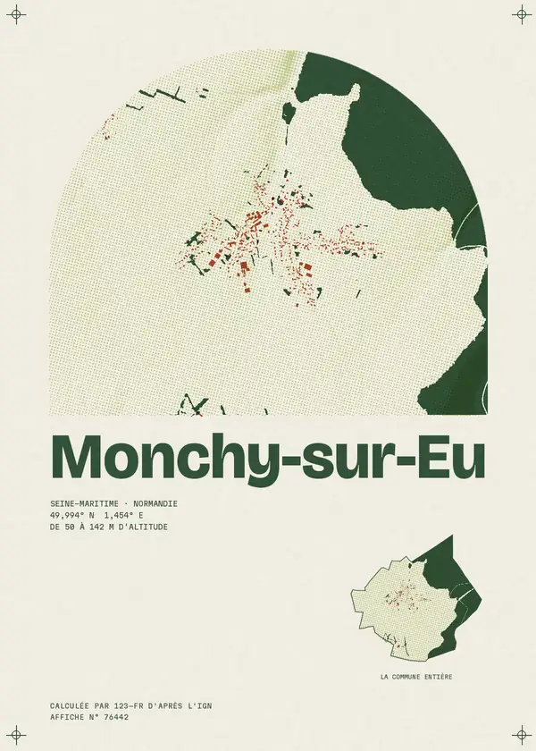 Affiche de Monchy-sur-Eu, calculée par 123-fr d'après l'IGN