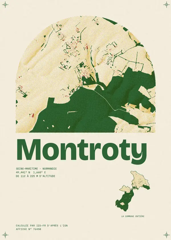 Affiche de Montroty, calculée par 123-fr d'après l'IGN