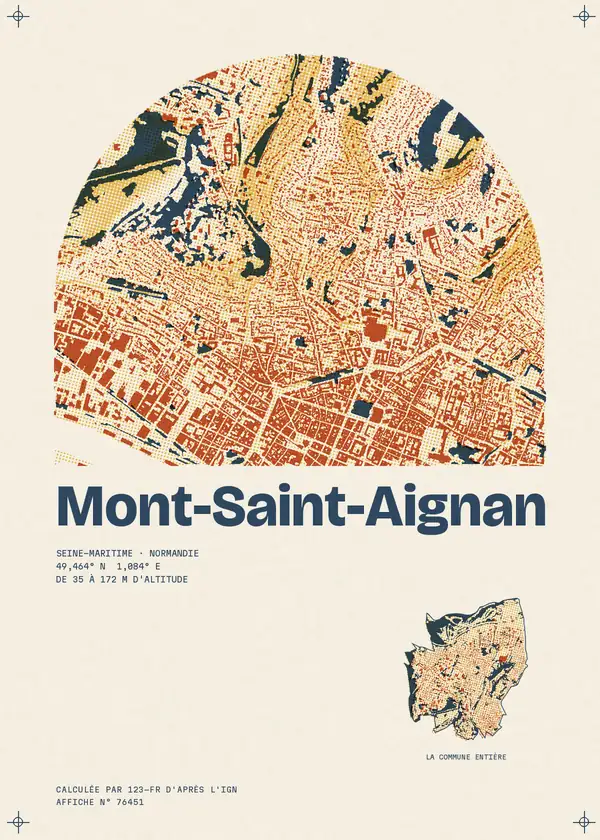Affiche de Mont-Saint-Aignan, calculée par 123-fr d'après l'IGN
