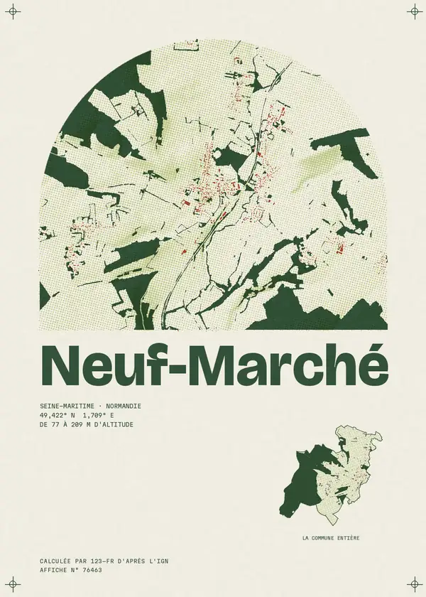 Affiche de Neuf-Marché, calculée par 123-fr d'après l'IGN
