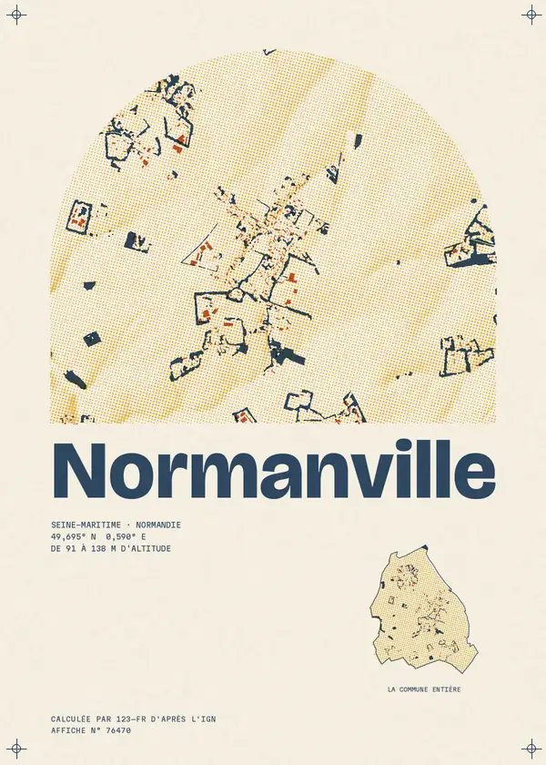 Affiche de Normanville, calculée par 123-fr d'après l'IGN