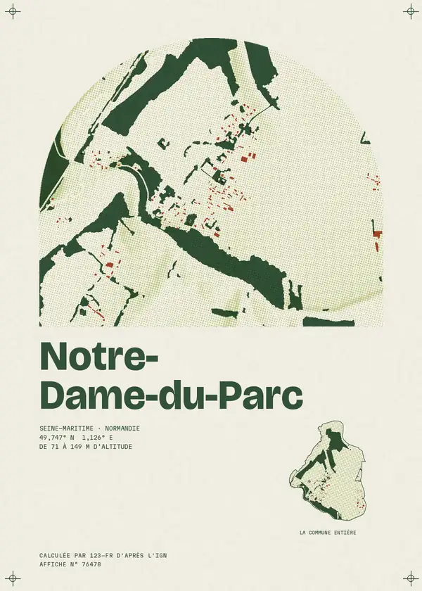 Affiche de Notre-Dame-du-Parc, calculée par 123-fr d'après l'IGN