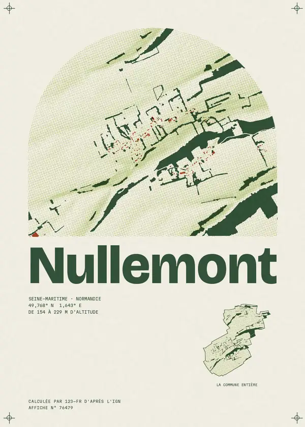 Affiche de Nullemont, calculée par 123-fr d'après l'IGN