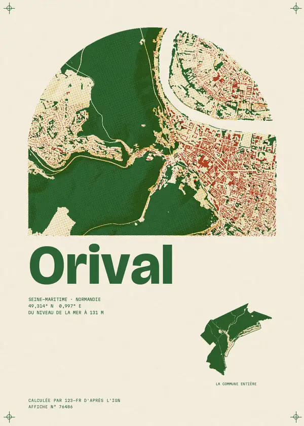 Affiche de Orival, calculée par 123-fr d'après l'IGN