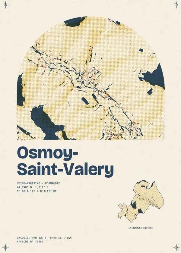 Affiche de Osmoy-Saint-Valery, calculée par 123-fr d'après l'IGN