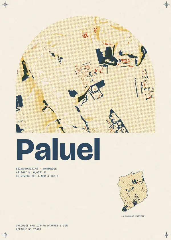 Affiche de Paluel, calculée par 123-fr d'après l'IGN