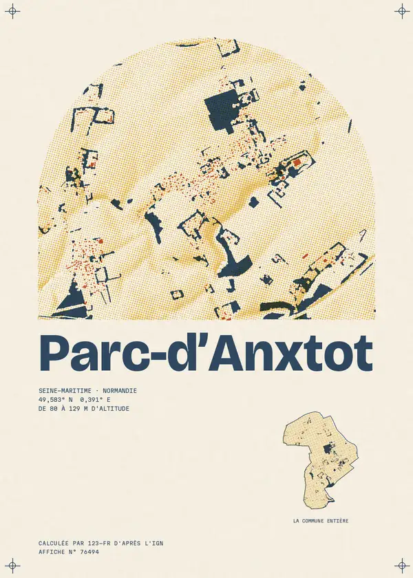 Affiche de Parc-d'Anxtot, calculée par 123-fr d'après l'IGN