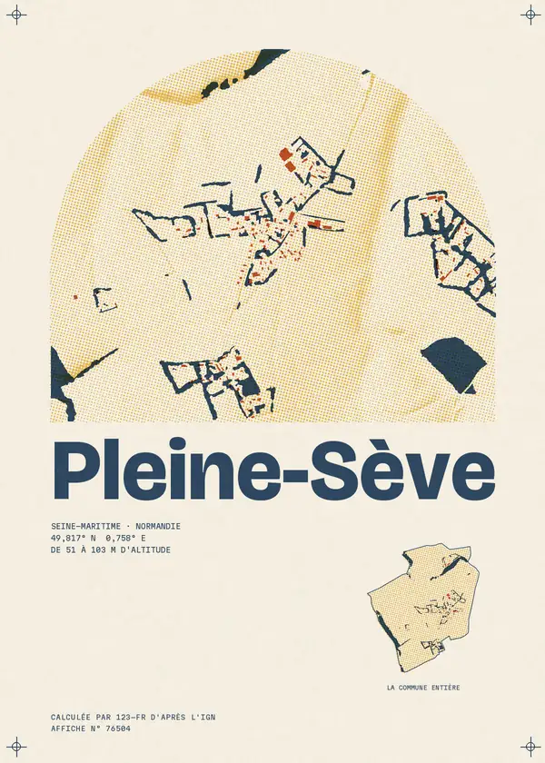 Affiche de Pleine-Sève, calculée par 123-fr d'après l'IGN